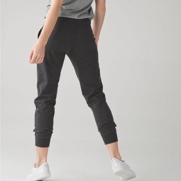 Lululemon Comfy As Sweat Joggers in Heathered Black, Size 10 - Picture 3 of 11